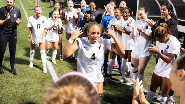 Women's Soccer Pregame Huddle