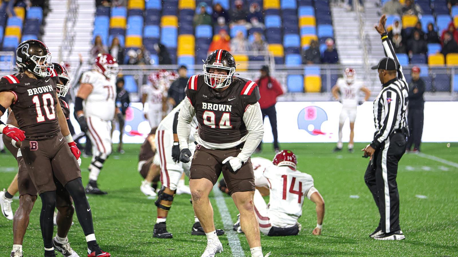 Brown football: Football Edged by No. 21/25 Harvard 14-10 at Centreville Bank Stadium