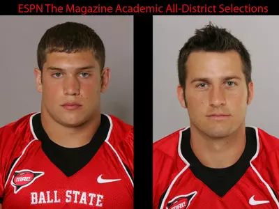 Barinaga and Miller Named Football Academic All-District
