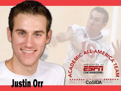 Justin Orr Named to Academic All-America Second Team