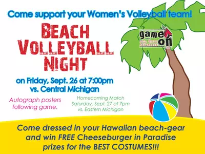 Volleyball Opens MAC Play Friday Versus CMU