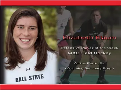 Field Hockey's Blaum Earns Player Of The Week Honors