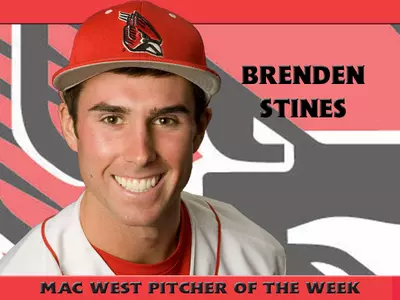 Stines Named MAC West Pitcher Of The Week