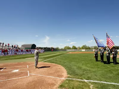 Baseball Downs Huntington 18-1 On Military Appreciation Day