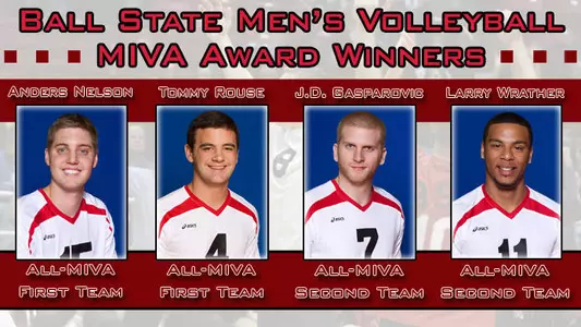 Men's Volleyball Places Four On All-MIVA Teams