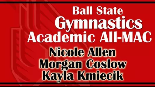 Three Gymnasts Recognized on Academic All-MAC Teams