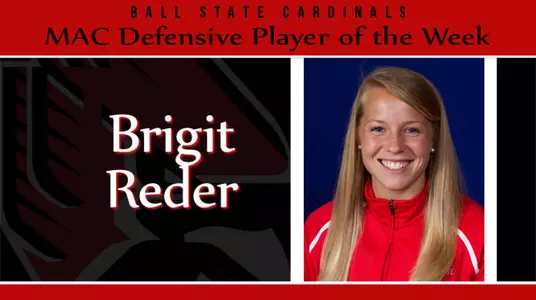 Brigit Reder Earns MAC Defensive Weekly Honor