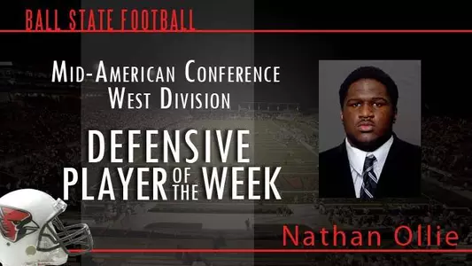 Football's Nathan Ollie Wins MAC Weekly Award