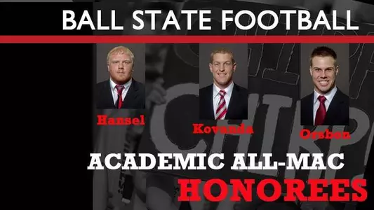 Three Football Student-Athletes Earn Academic Honors