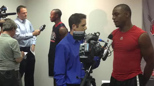 Taylor, Hoops Players Preview Season at Media Day
