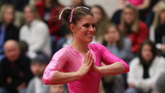 Gymnastics Team Defeats Eastern Michigan