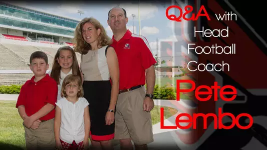 Q&A With Head Football Coach Pete Lembo