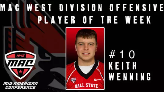 Football's Keith Wenning Wins MAC Weekly Award