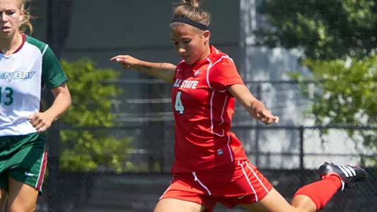Soccer Rides Early Barrage to Shutout Win in Opener