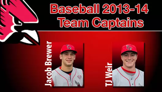 Baseball Names Weir and Brewer 2013-14 Team Captains