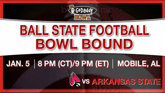 Football Team to Face Arkansas State at GoDaddy Bowl