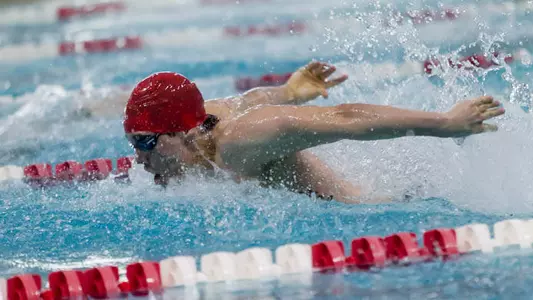 Men's Swimming and Diving Hosts Red-White Meet