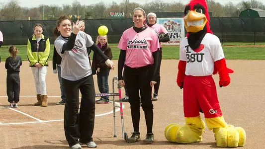 Softball Splits A Think Pink Sunday DH With Miami