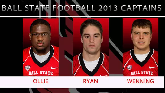 Football Names Ollie, Ryan and Wenning Team Captains
