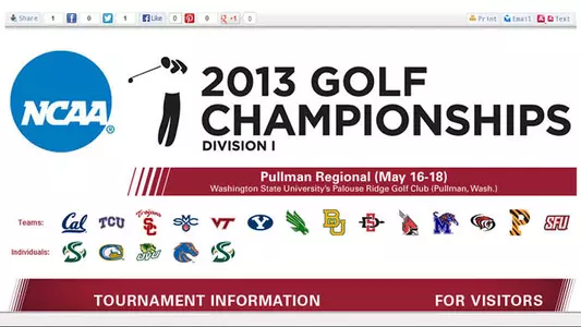 NCAA Men's Golf Pullman Regional Website Available