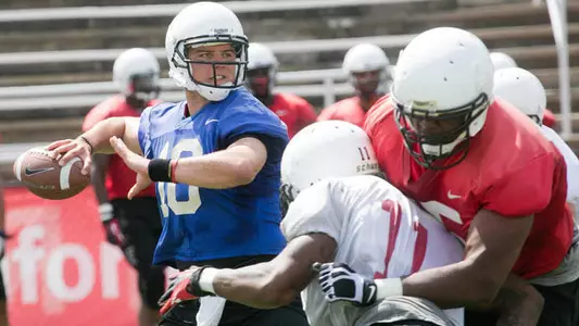 Football Fall Practice #4 - Wenning Talks Football