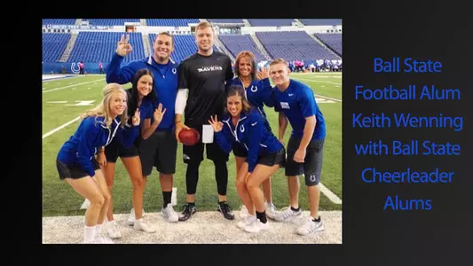 Football Alum Keith Wenning with Cheerleader Alums