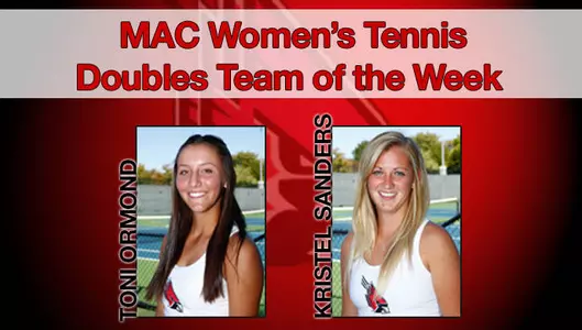 Ormond & Sanders Earn MAC Doubles Weekly Honor