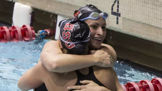 Women's Swim and Dive Defends 400 Medley Relay Title