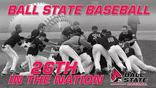 Baseball Team Ranked 26th in National Poll