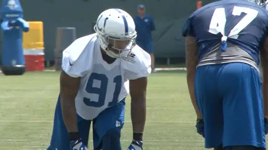 Football Alum Jonathan Newsome in Colts Camp