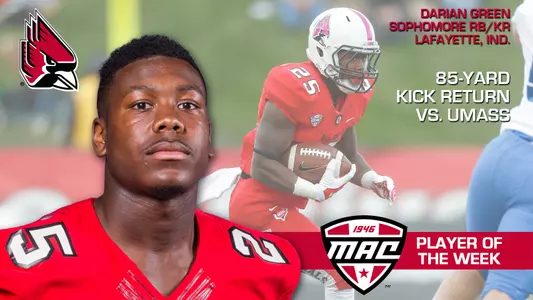 Darian Green Named MAC West Division Special Teams Player of the Week