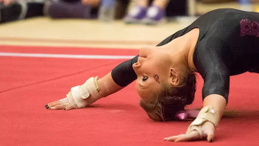 Gymnastics Team Tallies Win over Western Michigan