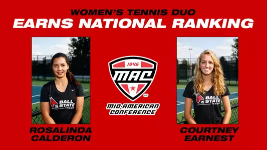 Women's Tennis Duo Earns National Ranking