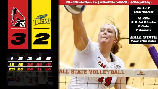 WVB Blasts Past Toledo To Open MAC Play