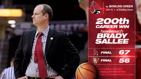 WBB Head Coach Brady Sallee Wins 200th Game At BGSU