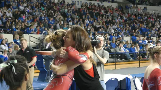 Gymnastics Hosts Towson University in Worthen Arena