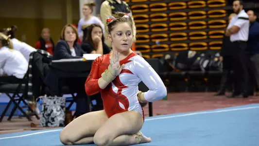 Gymnastics Hosts Think Pink Meet