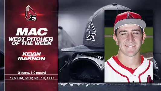 Kevin Marnon Named MAC West Division Pitcher of the Week