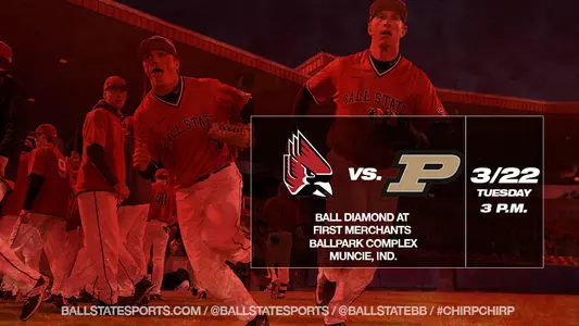 Baseball Welcomes Purdue to Ball Diamond on Tuesday