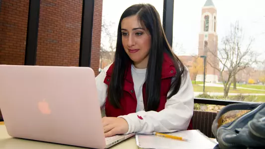 Kate Avila Studying