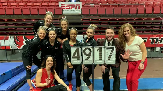 school record vault gymnastics