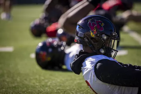 Ball State practices at Alabama State in preparation for the 2021 Camellia Bowl