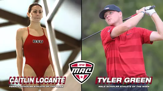 Caitlin Locante - Diver / Tyler Green - Golfer: MAC Scholar Athlete of the Week Award Winners