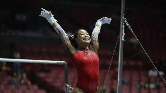 Grace Evans ball state bars at ncaa regional