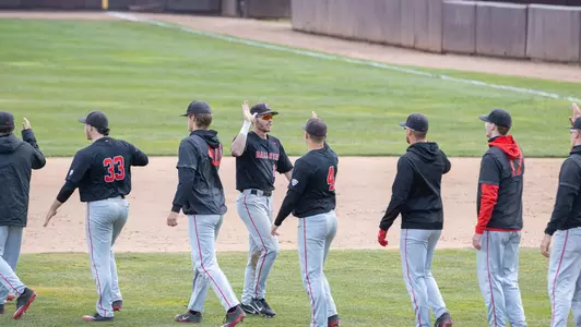 Ball State team high fives