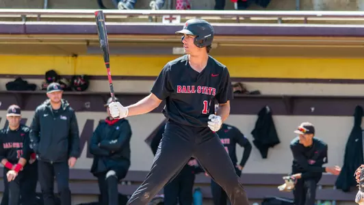 Trenton Quartermaine batting for Ball State
