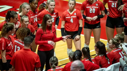 Kelli talking to the team vs. EMU