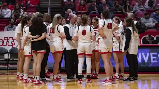 Ball State WBB huddle