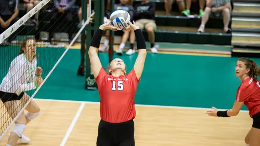Megan Wielonski sets the ball at USF