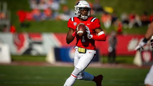 The Ball State football team competes against Central Michigan on Saturday, October 21, 2023 at Scheumann Stadium during Homecoming.